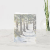 Waterverf winterrijstrook kaart (Achterkant)