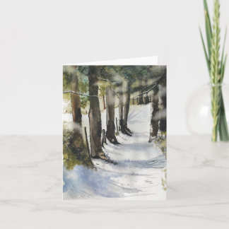 Waterverf winterrijstrook kaart