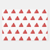 Waterverf winterrood pet. kerstvakantie inpakpapier vel (Voorkant 3)