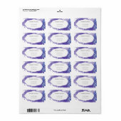 Waterverf winterscène in diepe Paarse tonen Etiket (Full Sheet)