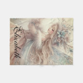 Waterverf Wintersneeuw Fairy Fantasy Art Fleece Deken (Voorkant (Horizontaal))