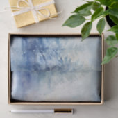 Waterverf wintersneeuw in de kleuren blauw nr. 1 tissuepapier (Geschenk)