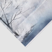 Waterverf wintersneeuw in de kleuren blauw nr. 4 tissuepapier (Detail)