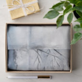 Waterverf wintersneeuw in de kleuren blauw nr. 4 tissuepapier (Geschenk)