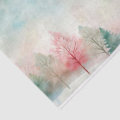 Waterverf wintersneeuwboom en hemelpatroon tissuepapier (Detail)