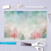 Waterverf wintersneeuwboom en hemelpatroon tissuepapier (Craft)