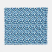 Waterverf wintersneeuwvlokken blauw achtergrond fleece deken (Voorkant (Horizontaal))