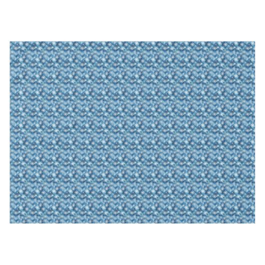 Waterverf wintersneeuwvlokken blauw achtergrond tafelkleed (Voorkant (Horizontaal))