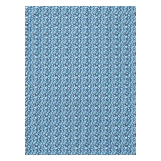 Waterverf wintersneeuwvlokken blauw achtergrond tafelkleed (Voorkant)