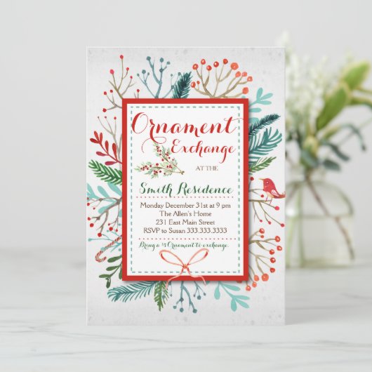 Waterverf Winterspelen Kaart (Staand voorkant)