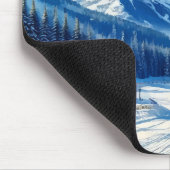 waterverf wintersport achtergrond muismat (Hoek)