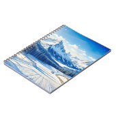 waterverf wintersport achtergrond notitieboek (Linkerzijde)