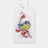 Waterverf winterstaartwalk cadeaulabel (Achterkant)