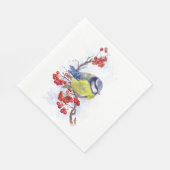 Waterverf winterstaartwalk servet (Hoek)