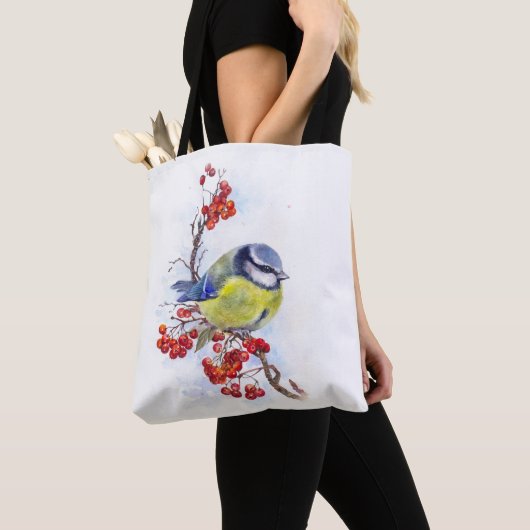Waterverf winterstaartwalk tote bag (Dichtbij)