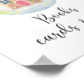 Waterverf wintertak - boeken kaarten en geschenken poster (Hoek)