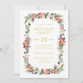 Waterverf Wintervakantie Kerstfeest Kaart (Voorkant)