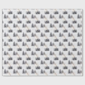 Waterverf Wintervakantie Patroon Cadeaupapier (Vlak)