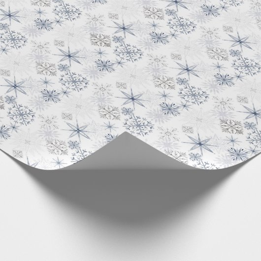 Waterverf Wintervakantie Patroon Cadeaupapier (Hoek)