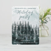 Waterverf wintervakantiebedrijf kaart (Staand voorkant)