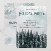 Waterverf wintervakantiebedrijf kaart (Voorkant / Achterkant)