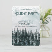 Waterverf wintervakantiebedrijf kaart (Staand voorkant)