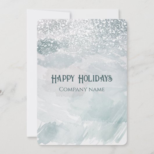 Waterverf wintervakantiebedrijf kaart (Achterkant)