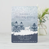 Waterverf wintervakantiebedrijf kaart (Staand voorkant)