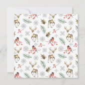 Waterverf wintervakantiehuis voor bossen kaart (Achterkant)