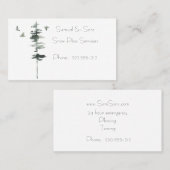 Waterverf wintervogels en bomen visitekaartje (Voorkant / Achterkant)