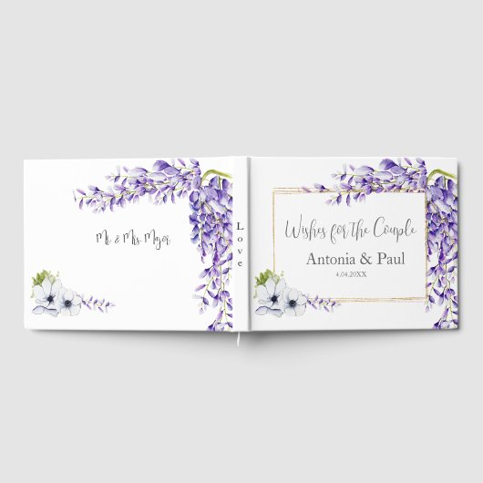 Waterverf Wisteria Blooms gastenboek (Volledig)