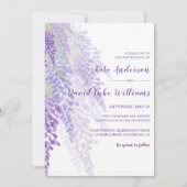 Waterverf Wisteria Blooms Romantic Wedding Kaart (Voorkant)