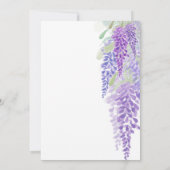 Waterverf Wisteria Blooms Romantic Wedding Kaart (Achterkant)