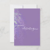 Waterverf Wisteria Blooms Romantic Wedding RSVP Kaartje (Achterkant)