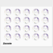 Waterverf Wisteria Blooms Ronde Sticker (Vel)