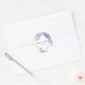 Waterverf Wisteria Blooms Ronde Sticker (Envelop)