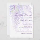 Waterverf Wisteria Blooms Vrijgezellenfeest Kaart (Voorkant)