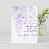 Waterverf Wisteria Blooms Vrijgezellenfeest Kaart (Staand voorkant)