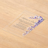 Waterverf Wisteria Blooms Wedding Acryl Uitnodigingen (Laagn)