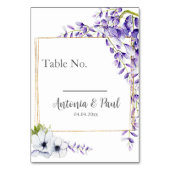 Waterverf Wisteria Blooms Wedding Kaart (Achterkant)