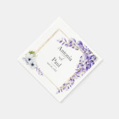Waterverf Wisteria Blooms Wedding Servet (Hoek)