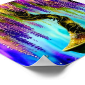 Waterverf wisteria bonsai poster (Hoek)