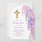 Waterverf Wisteria-boogbevestiging Kaart (Voorkant)