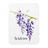 Waterverf Wisteria Botanisch Magneet (Verticaal)