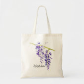 Waterverf Wisteria Botanisch Tote Bag (Voorkant)