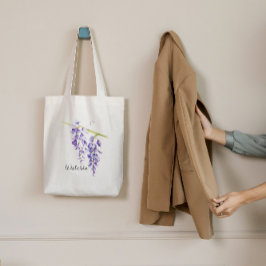 Waterverf Wisteria Botanisch Tote Bag