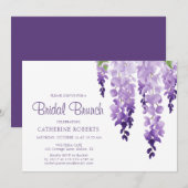 Waterverf Wisteria | Bridal Brunch Kaart (Voorkant / Achterkant)