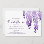 Waterverf Wisteria | Bridal Brunch Kaart (Voorkant)