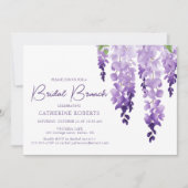 Waterverf Wisteria | Bridal Brunch Kaart (Voorkant)