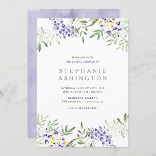 Waterverf Wisteria Bridal Shower Kaart